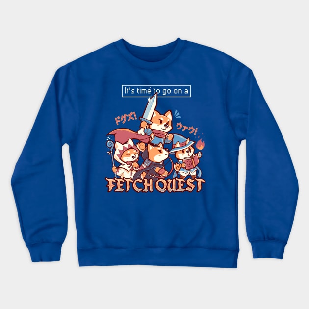 It's Time to go on a Fetch Quest Crewneck Sweatshirt by TechraNova